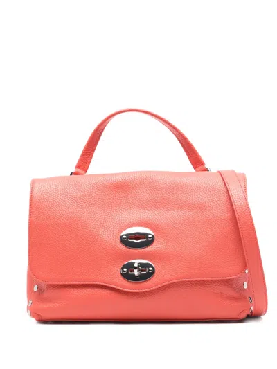 Zanellato Small Postina Daily Studded Turn-lock Tote Bag In Orange