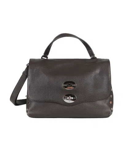 Zanellato Small Postina Foldover Top Tote Bag In Black