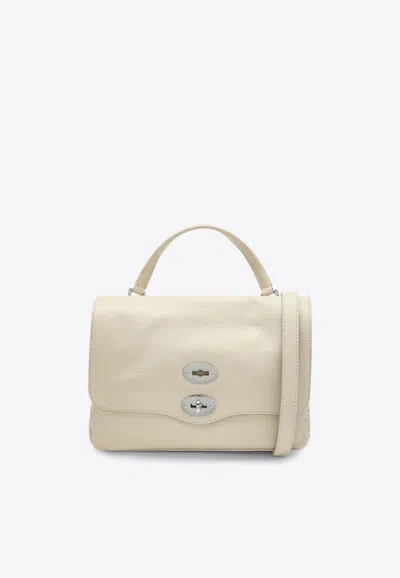 Zanellato Small Postina Leather Top Handle Bag In Neutral