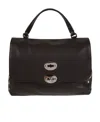 Zanellato Small Postina Leather Tote Bag In Black