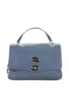 Zanellato Small Postina Leather Tote Bag In Blue