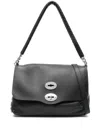 Zanellato Postina Piuma Chain Small Tote Bag In Black