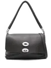 Zanellato Postina Piuma Chain Small Tote Bag In Grey