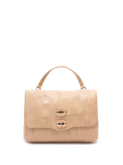 Zanellato Small `postina Plissè` Bag In Sand