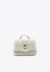 Zanellato Small Postina Shearling Top Handle Bag In White