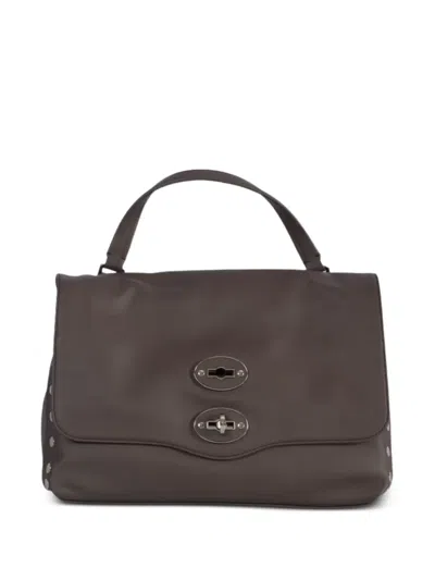 Zanellato Small Postina® Stud-detail Tote Bag In Brown