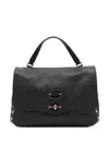 Zanellato Small Postina Stud-embellished Flap Tote Bag In Black