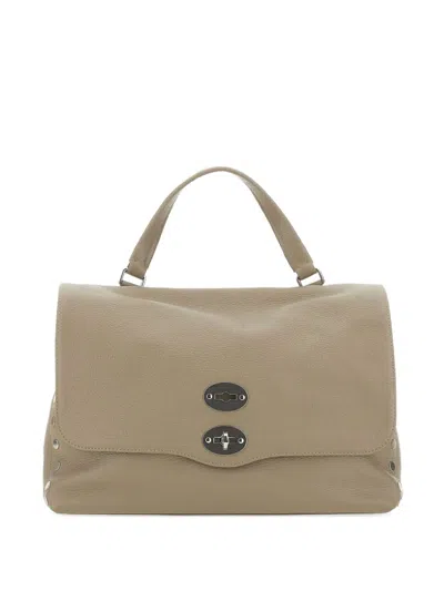 Zanellato Small Postina® Stud-embellished Top-handle Tote Bag In Neutral