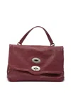 Zanellato Small Postina Smooth Leather Shoulder Bag In Purple