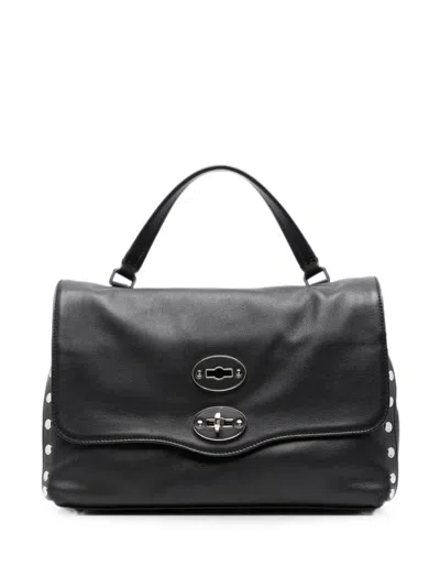 Zanellato Small Postina Stud-embellishment Tote Bag In Black