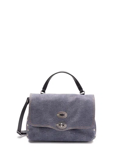 Zanellato Small `postina Tela Genova` Handbag In Blue