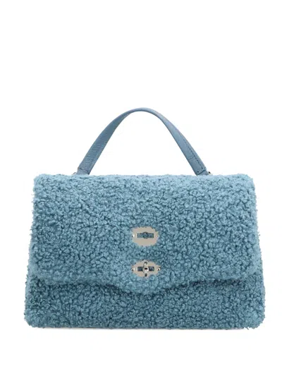 Zanellato Small Postina Top Handle Tote Bag In Blue