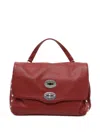 Zanellato Small Postina Turn-lock Studded Tote Bag In Red