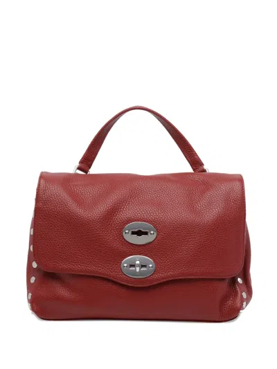 Zanellato Small Postina Turn-lock Studded Tote Bag In Red