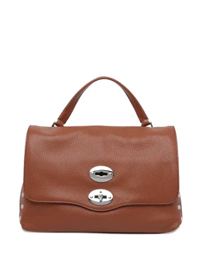 Zanellato Postina Daily Small Leather Handbag In Brown