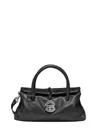 Zanellato Small Saeta Handmade Leather Handbag In Black