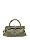 Zanellato Small Saeta Handmade Leather Handbag In Green