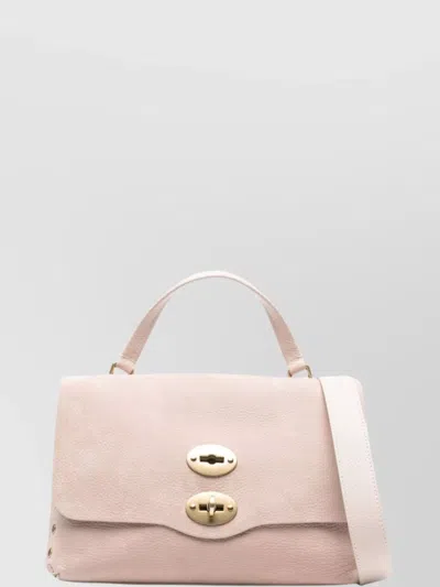Zanellato Small Suede Leather Shoulder Bag With Studded Detail