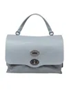 Zanellato Soft Leather Bag That Can Be Carried By Hand Or Over The Shoulder In Blue