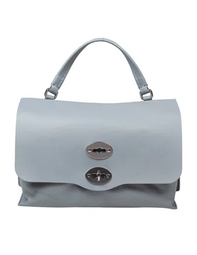 Zanellato Soft Leather Bag That Can Be Carried By Hand Or Over The Shoulder In Blue
