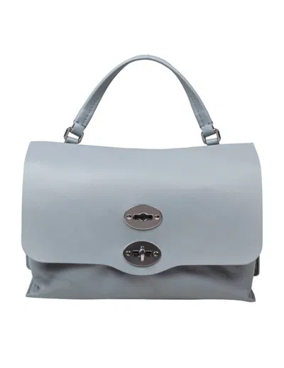 Zanellato Soft Leather Bag That Can Be Carried By Hand Or Over The Shoulder In Blue
