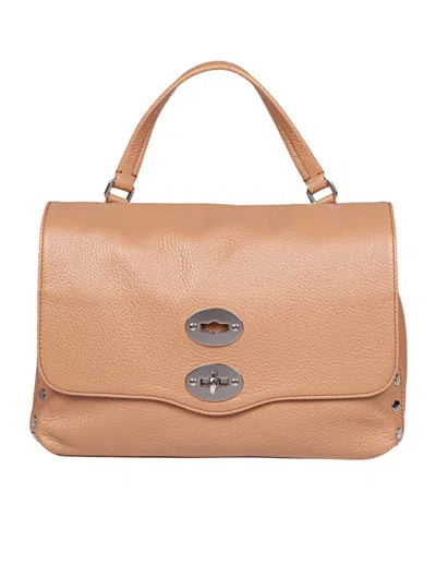 Zanellato Soft Leather Bag That Can Be Carried By Hand Or Over The Shoulder In Brown Cantucci