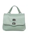 Zanellato Soft Leather Bag That Can Be Carried By Hand Or Over The Shoulder In Green