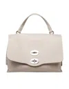 Zanellato Soft Leather Bag That Can Be Carried By Hand Or Over The Shoulder In White
