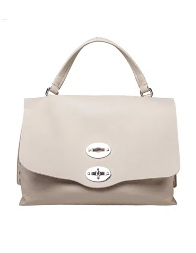 Zanellato Soft Leather Bag That Can Be Carried By Hand Or Over The Shoulder In White