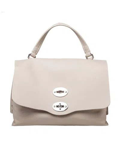 Zanellato Soft Leather Bag That Can Be Carried By Hand Or Over The Shoulder In White