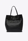 Zanellato Black Leather Tote Bag With Decorative Studs In Black