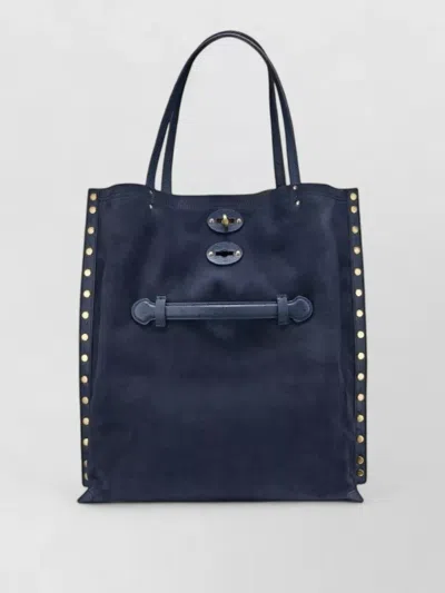 Zanellato Spasso Zashmere Cactus M Shoulder Bag In Blue