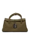Zanellato Structured Leather Handbag With Textured Finish In Green