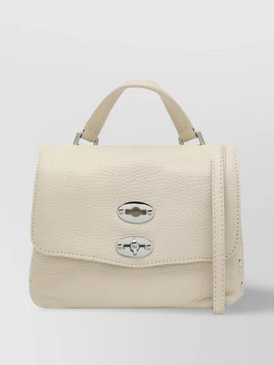 Zanellato Structured Baby Postina Bag With Top Handle In Neutral