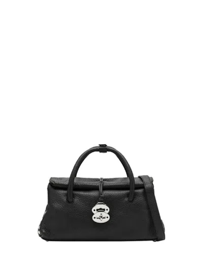 Zanellato Structured Leather Handbag With Dual Handles In Black
