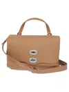 Zanellato Structured Leather Handbag With Metallic Clasp In Multi