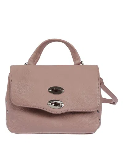 Zanellato Structured Leather Shoulder Bag With Carrying Options In Pink