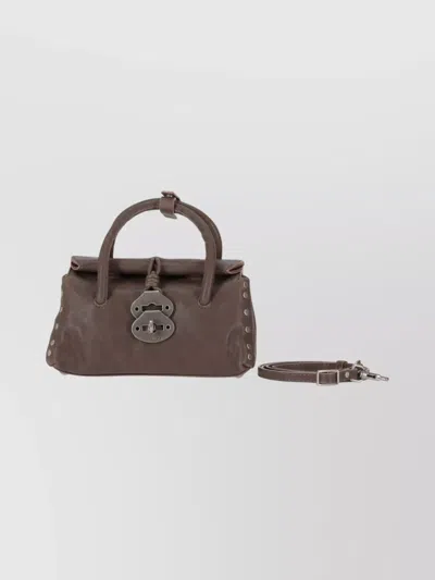 Zanellato Structured Shoulder Bag Detachable Strap In Brown