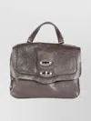 Zanellato Structured Shoulder Bag Featuring Adjustable Strap In Brown