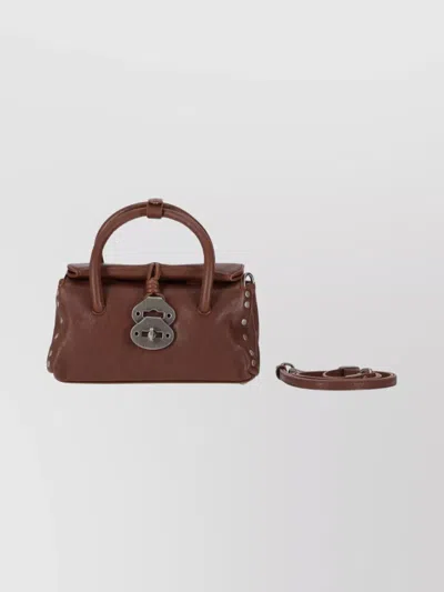 Zanellato Structured Shoulder Bag Featuring Rolled Handles
