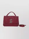 Zanellato Structured Shoulder Bag Featuring Top Handle In Burgundy