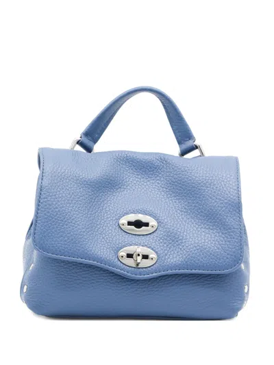 Zanellato Stud-detail Top-handle Satchel Bag In Blue