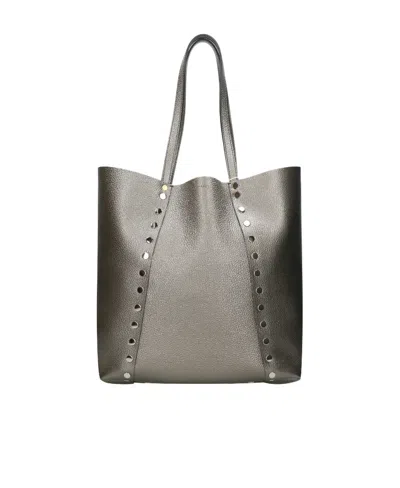 Zanellato Stud-detail Tote Bag In Gray