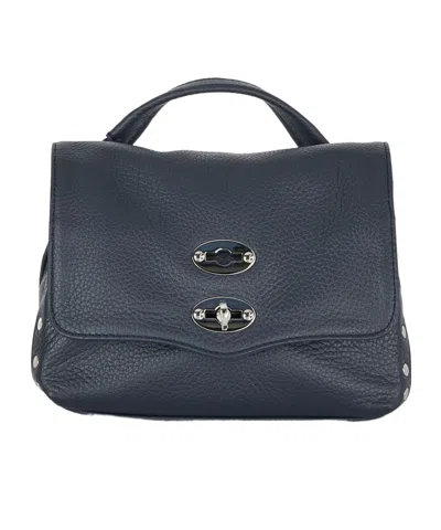 Zanellato Stud-detailed Twist-lock Small Tote Bag In Purple