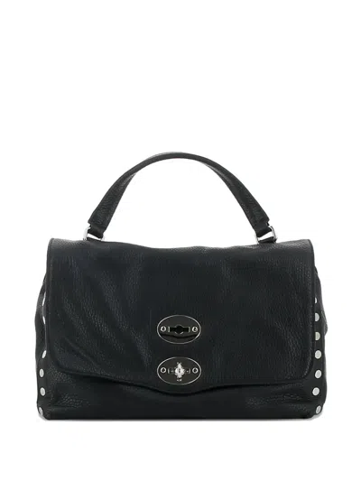 Zanellato Stud-embellished Leather Mini Bag In Black