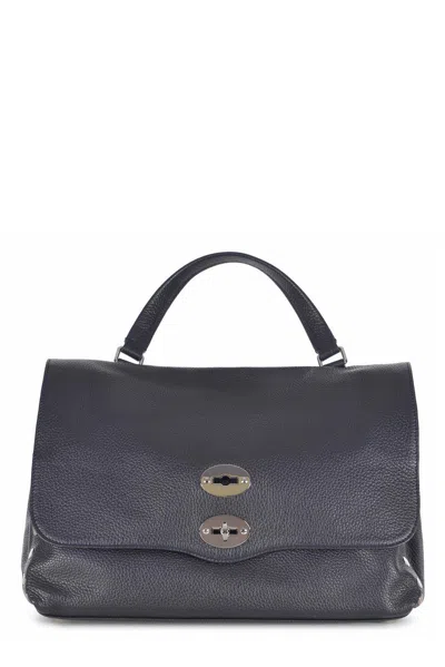 Zanellato Stud-embellished Tote Bag In Dark Navy