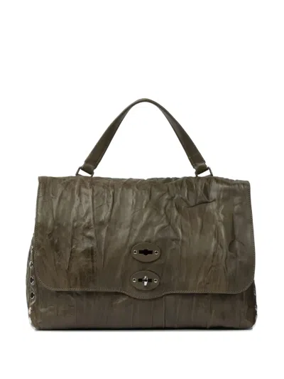 Zanellato Studded-detail Leather Tote Bag In Green