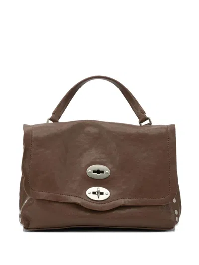 Zanellato Studded-detail Turn-lock Tote Bag In Brown