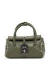 Zanellato Saeta Baby Handmade Leather Bag In Green