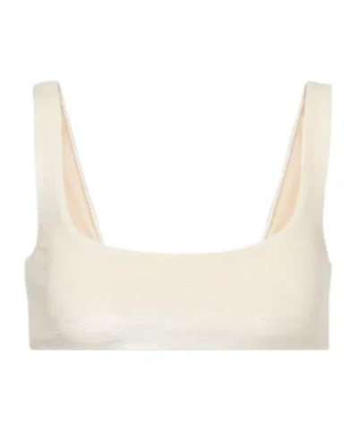 Zanellato Terry Cloth Bikini Top In Neutral